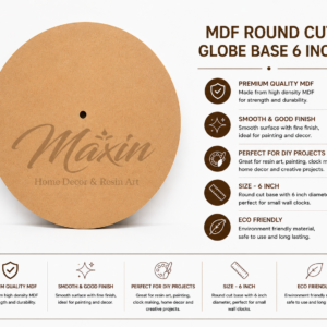 MDF Round Cut Clock Base - 6 inch