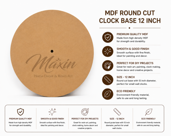 MDF Round clock base 12 inch